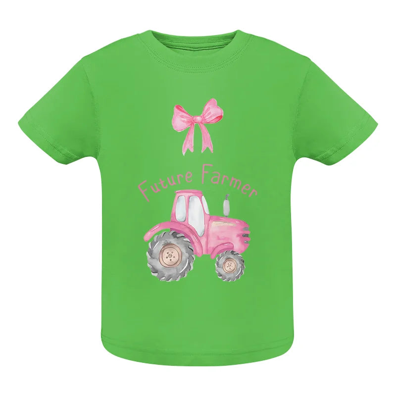 Pink Tractor For Future Farmer - Infant Fine Jersey Tee