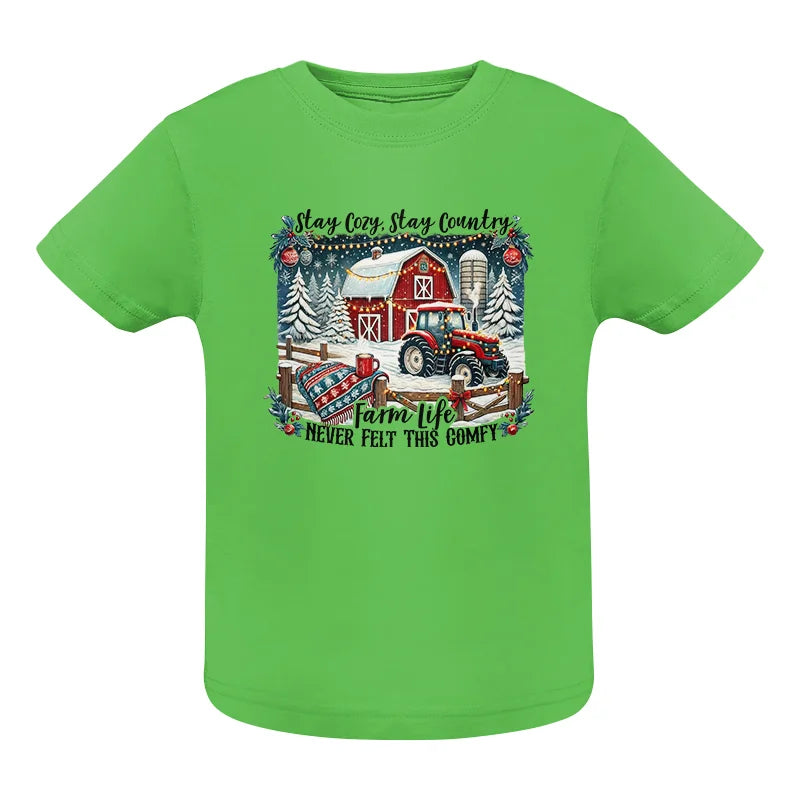 Image of Stay Cozy_Stay Country_Farm Life Never Felt This Comfy 3 - Infant Fine Jersey Tee