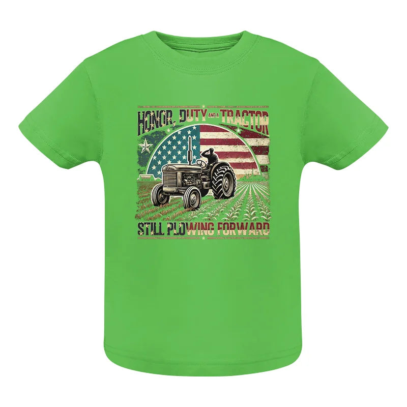 Veteran Farmer Honor Duty And A Tractor 1 - Infant Fine Jersey Tee