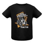 Never Underestimate An Old Man With A Tractor Farming Dad - Infant Fine Jersey Tee