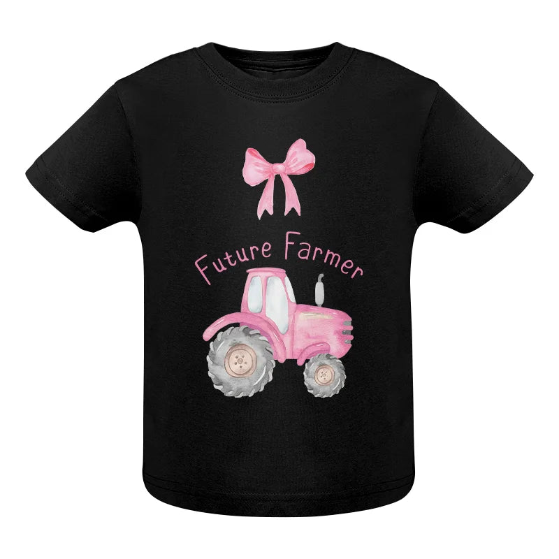 Pink Tractor For Future Farmer - Infant Fine Jersey Tee