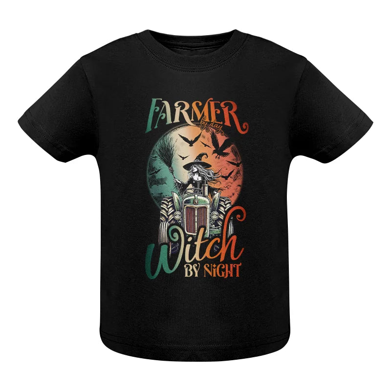 Tractor Halloween Farmer By Day Witch By Night - Infant Fine Jersey Tee