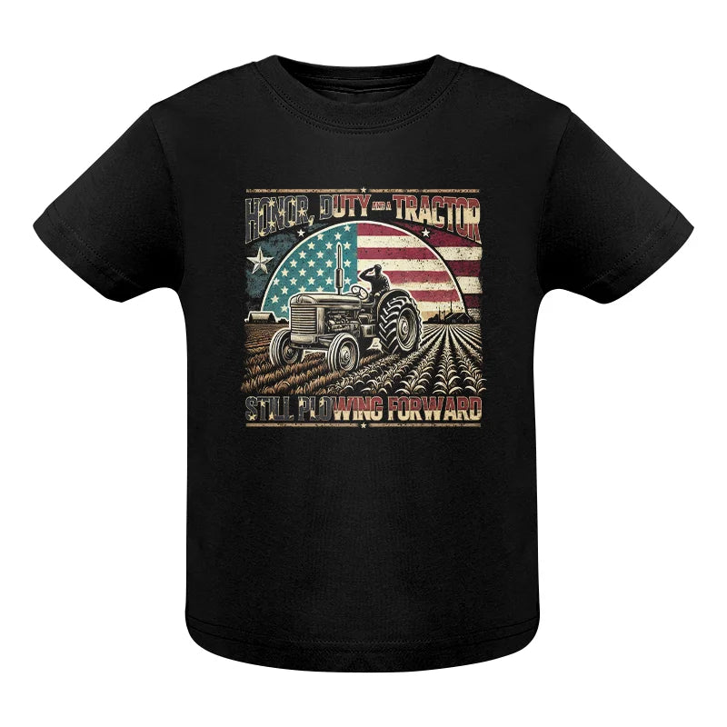 Veteran Farmer Honor Duty And A Tractor 1 - Infant Fine Jersey Tee