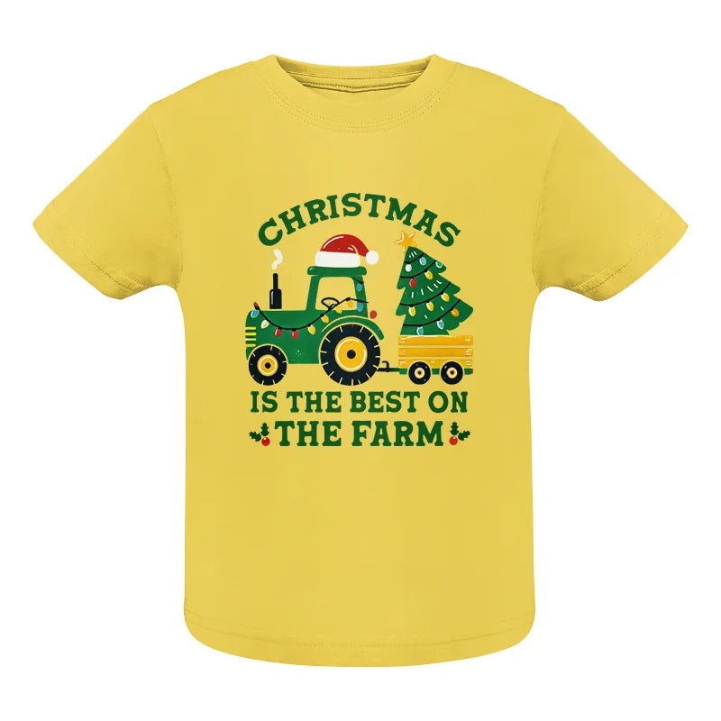 Image of Christmas Is The Best On The Farm - Infant Fine Jersey Tee