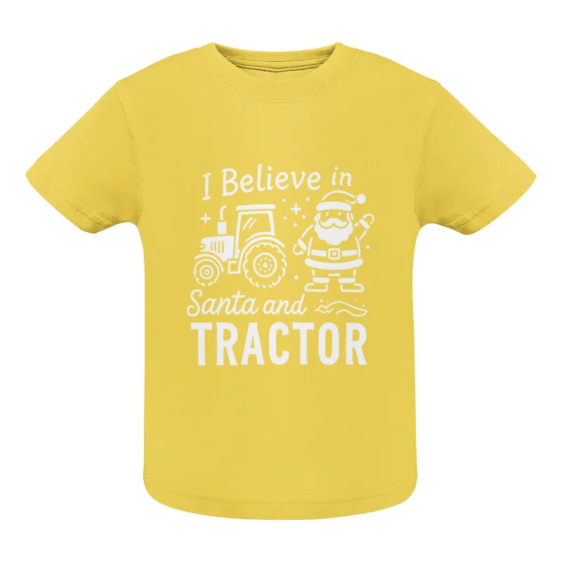 I Believe In Santa And Tractor - Infant Fine Jersey Tee