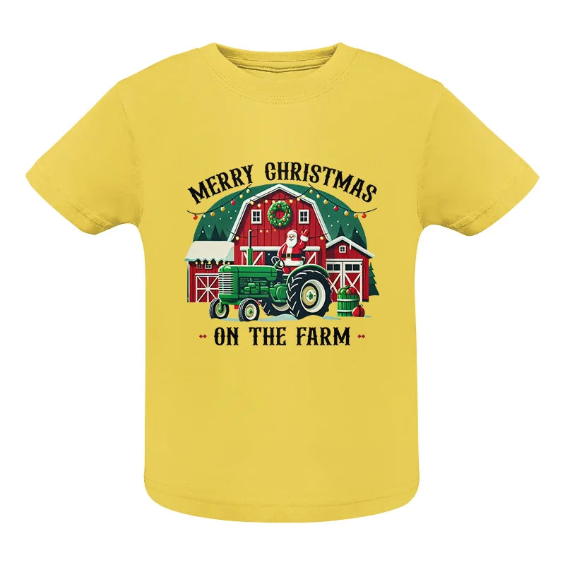 Merry Christmas On The Farm 1 - Infant Fine Jersey Tee