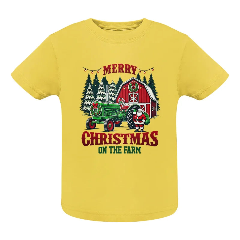 Image of Merry Christmas On The Farm 3 - Infant Fine Jersey Tee