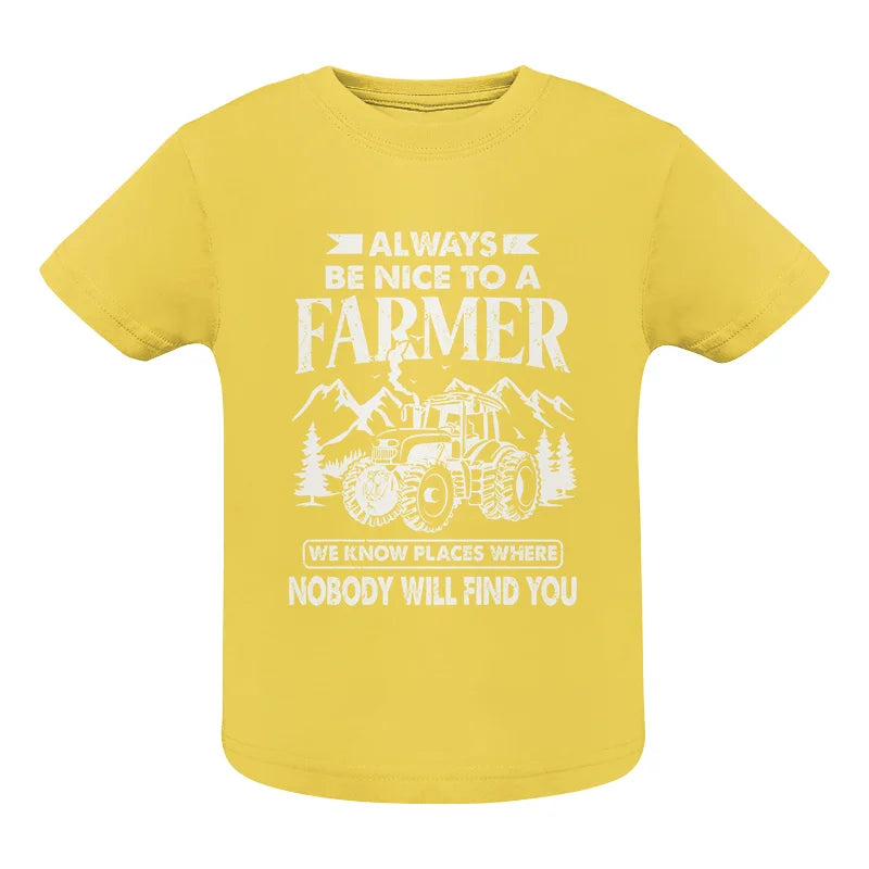 Nice Farmer Funny Tractor Rancher Farming - Infant Fine Jersey Tee