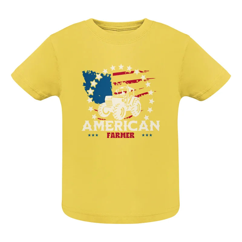 Proud To Be An American Farmer Citizen Veteran - Infant Fine Jersey Tee