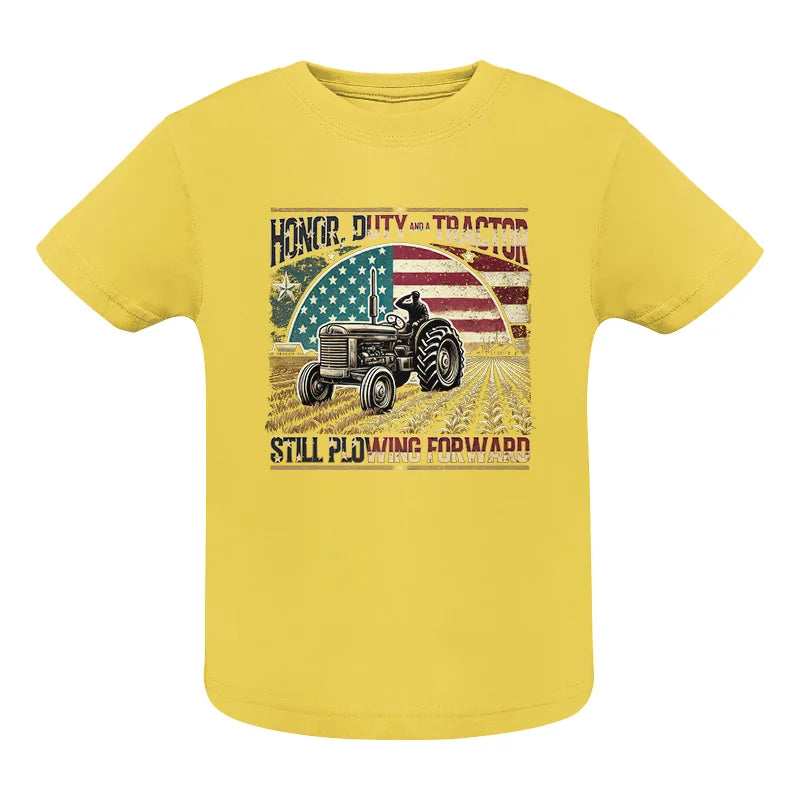 Veteran Farmer Honor Duty And A Tractor 1 - Infant Fine Jersey Tee