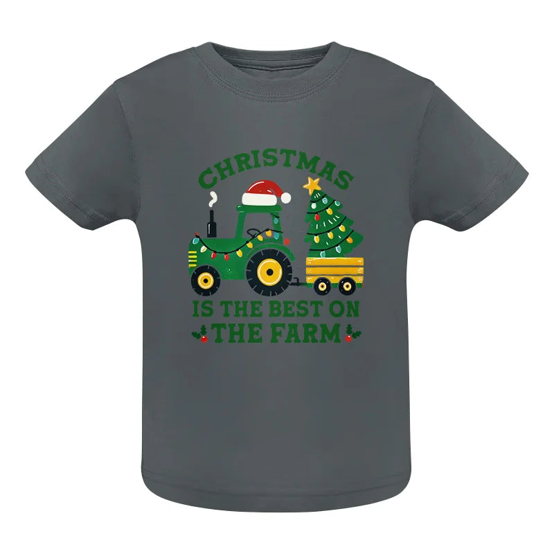 Image of Christmas Is The Best On The Farm - Infant Fine Jersey Tee