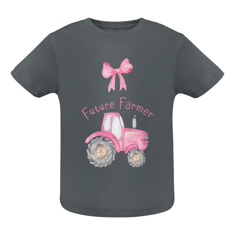 Image of Pink Tractor For Future Farmer - Infant Fine Jersey Tee