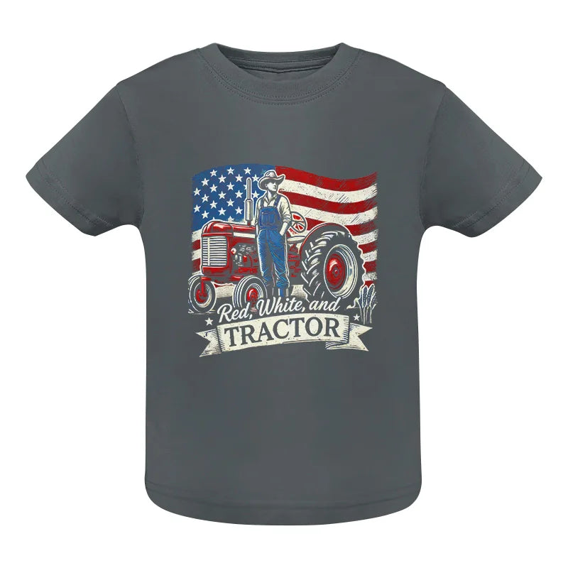 Red White And Tractor - Infant Fine Jersey Tee