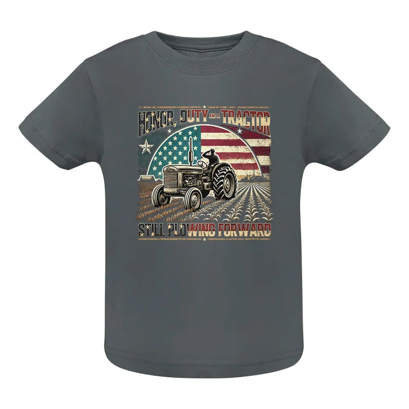 Veteran Farmer Honor Duty And A Tractor 1 - Infant Fine Jersey Tee