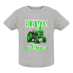 Funny Quote Never Underestimate Old Man Tractor - Infant Fine Jersey Tee