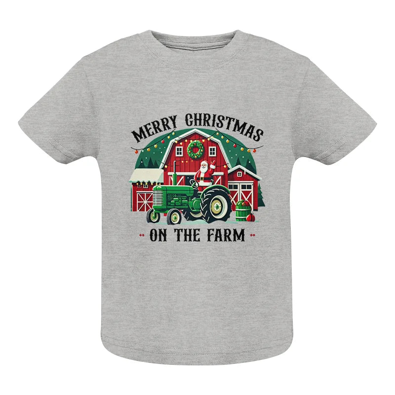 Merry Christmas On The Farm 1 - Infant Fine Jersey Tee