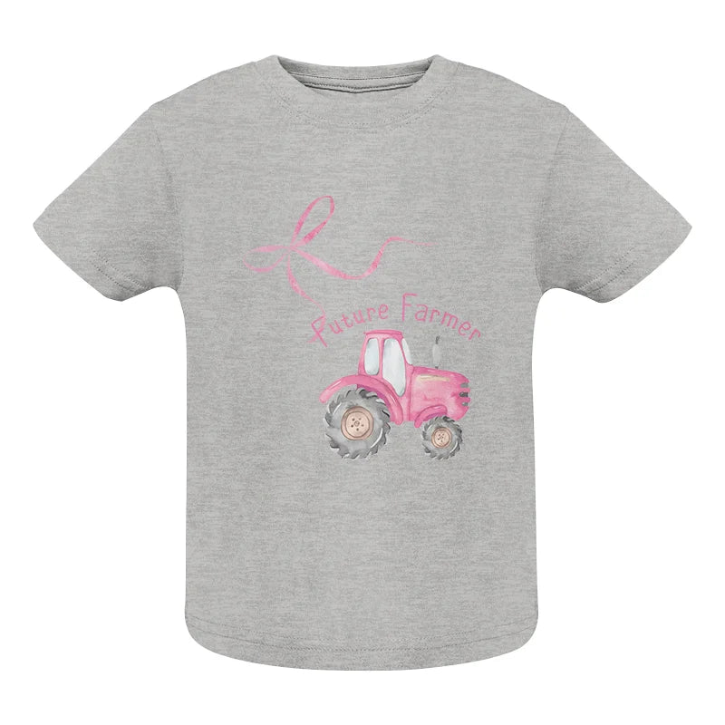 Pink Bow Cute Tractor - Infant Fine Jersey Tee