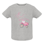 Pink Bow Cute Tractor - Infant Fine Jersey Tee