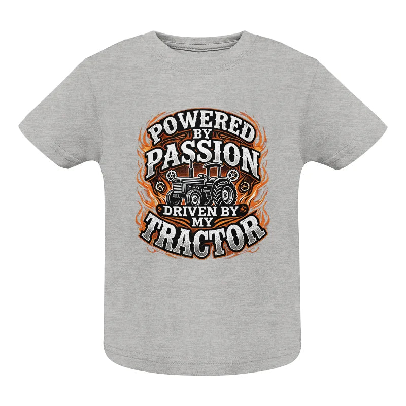 Image of Powered By Passion Driven By My Tractor 5 - Infant Fine Jersey Tee