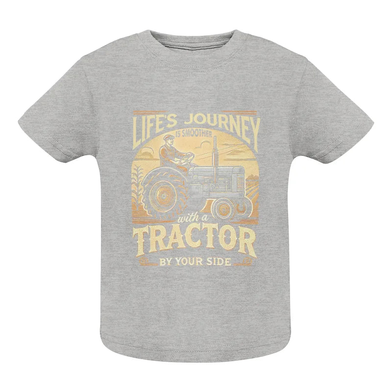 Smoother With A Tractor By Your Side - Infant Fine Jersey Tee