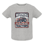 Warning May Start Talking About Tractors - Infant Fine Jersey Tee