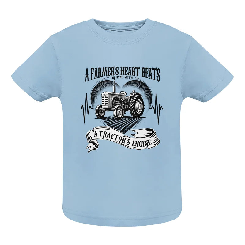 Image of A Farmer’s Heart Beats A Tractor’s Engine - Infant Fine Jersey Tee