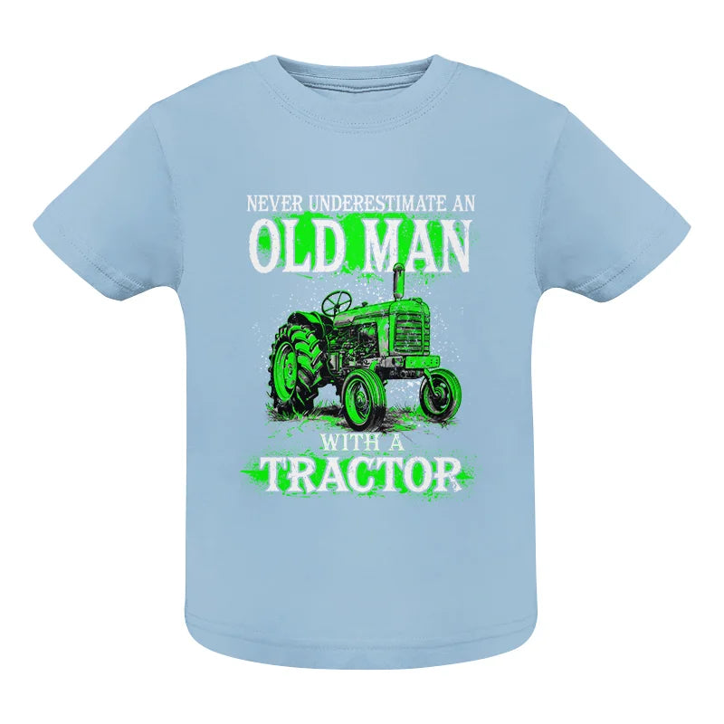 Funny Quote Never Underestimate Old Man Tractor - Infant Fine Jersey Tee