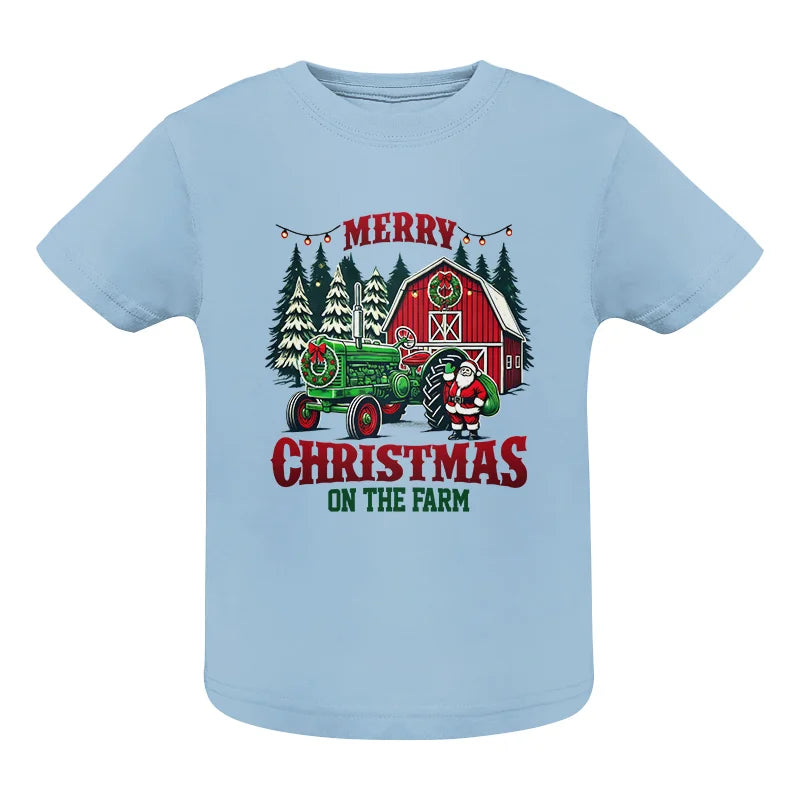 Image of Merry Christmas On The Farm 3 - Infant Fine Jersey Tee