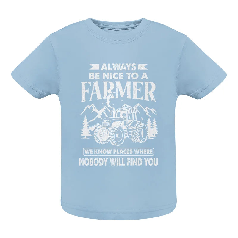 Image of Nice Farmer Funny Tractor Rancher Farming - Infant Fine Jersey Tee