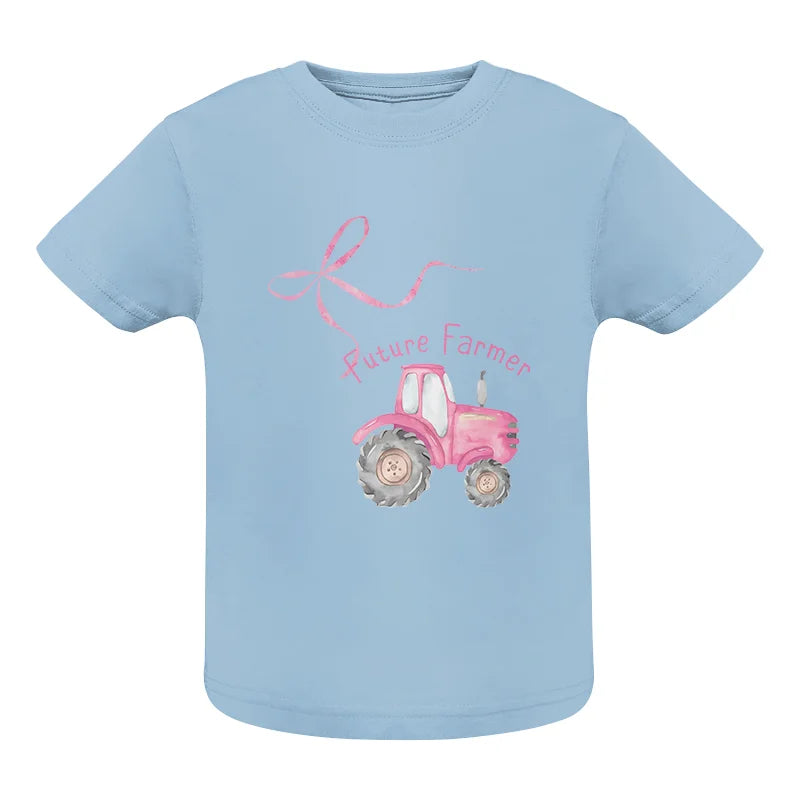 Pink Bow Cute Tractor - Infant Fine Jersey Tee