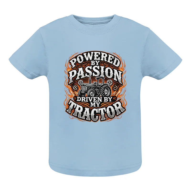 Image of Powered By Passion Driven By My Tractor 5 - Infant Fine Jersey Tee