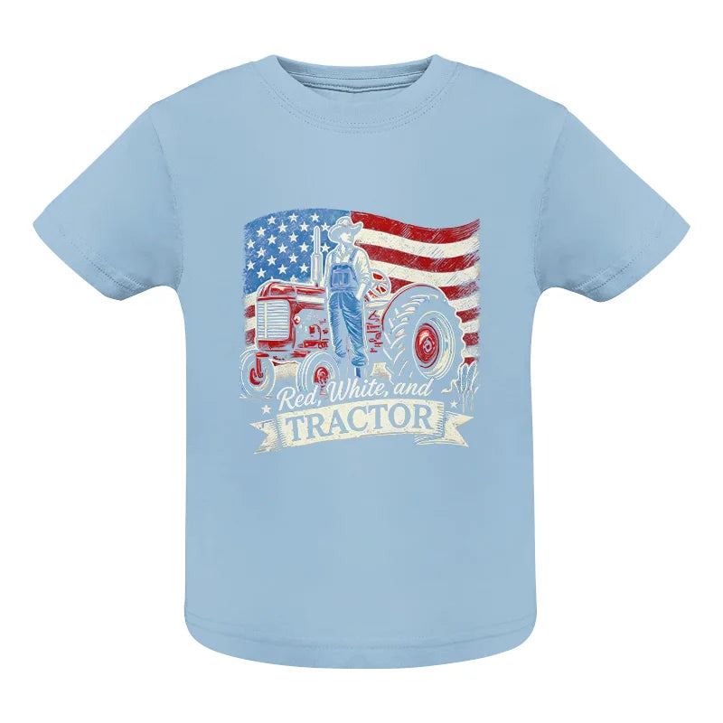 Red White And Tractor - Infant Fine Jersey Tee