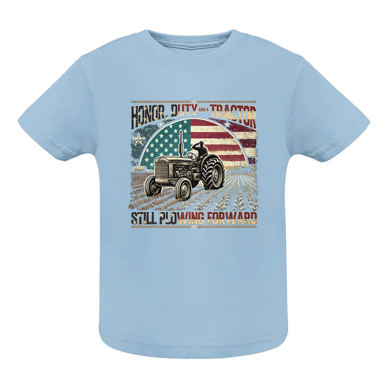 Veteran Farmer Honor Duty And A Tractor 1 - Infant Fine Jersey Tee