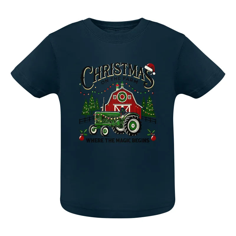 Image of Christmas on the Farm Where the Magic Begins! 5 - Infant Fine Jersey Tee