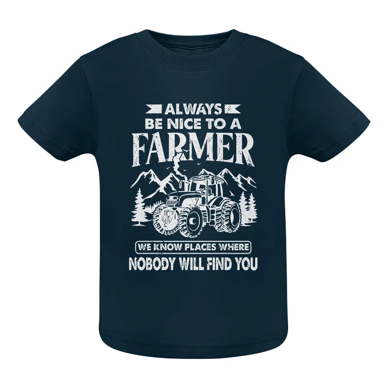 Image of Nice Farmer Funny Tractor Rancher Farming - Infant Fine Jersey Tee