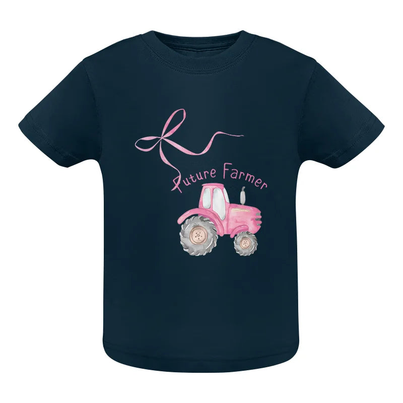 Pink Bow Cute Tractor - Infant Fine Jersey Tee