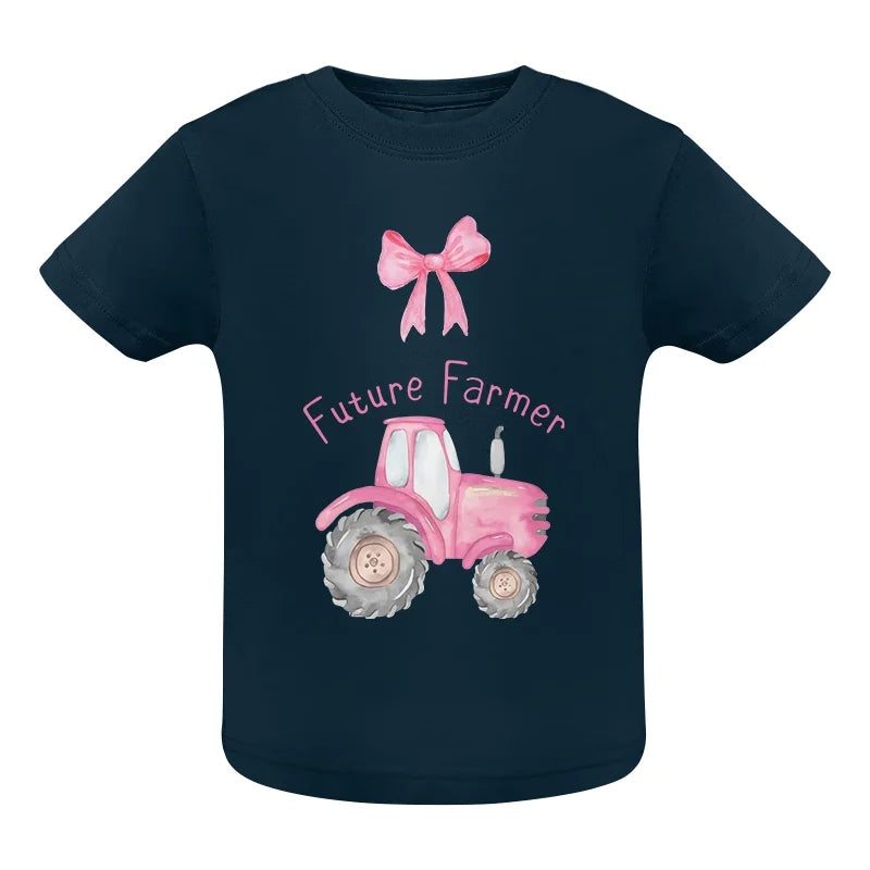 Image of Pink Tractor For Future Farmer - Infant Fine Jersey Tee