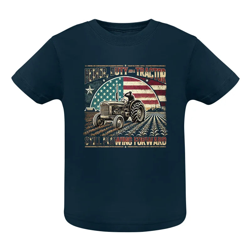 Veteran Farmer Honor Duty And A Tractor 1 - Infant Fine Jersey Tee