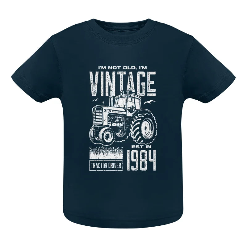 Vintage Tractor Farmer Birthday Born In 1984 2 - Infant Fine Jersey Tee