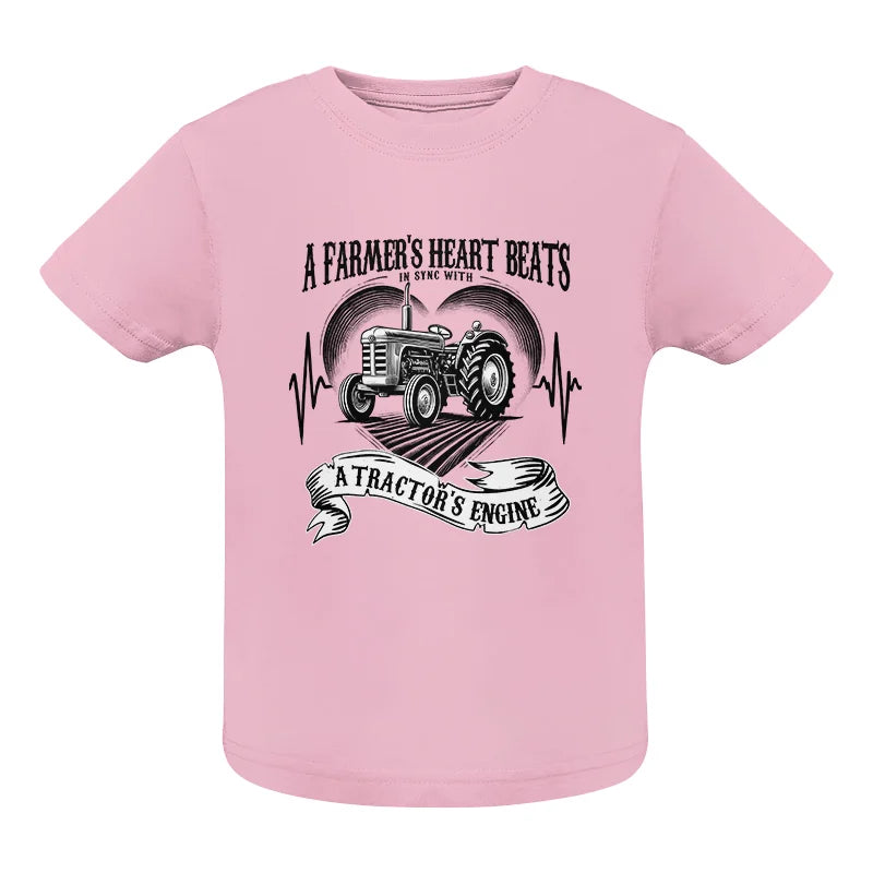 A Farmer’s Heart Beats A Tractor’s Engine - Infant Fine Jersey Tee