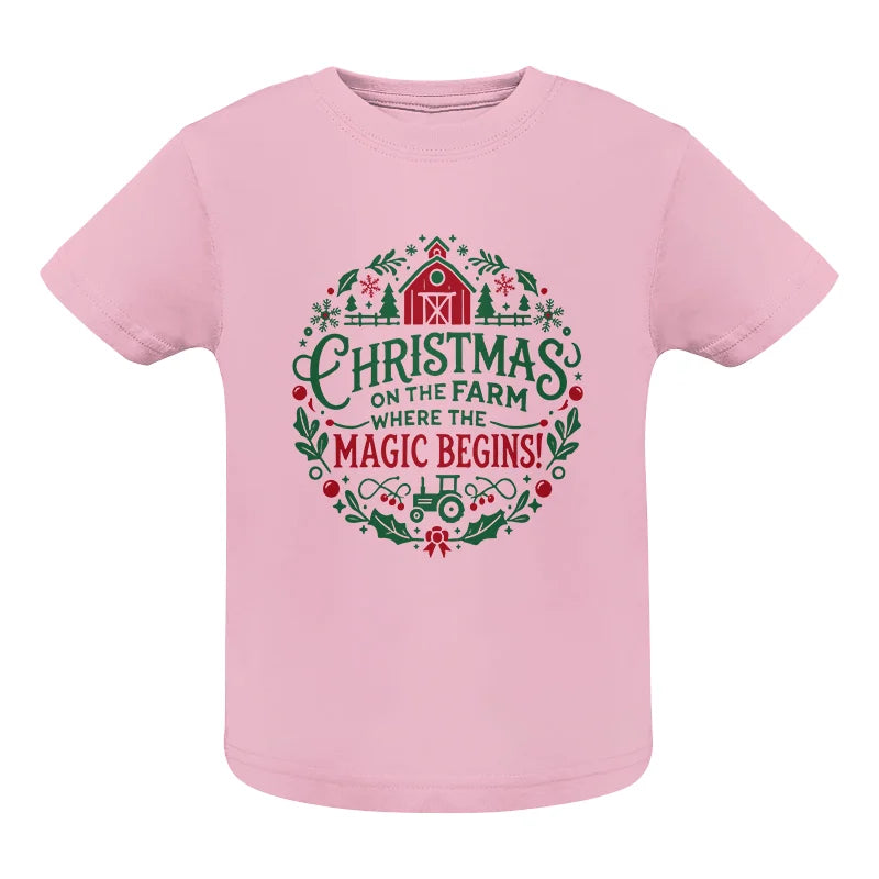 Christmas on the Farm Where the Magic Begins! 2 - Infant Fine Jersey Tee