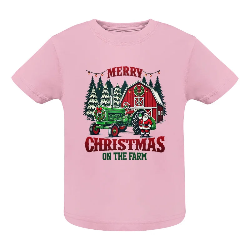 Image of Merry Christmas On The Farm 3 - Infant Fine Jersey Tee