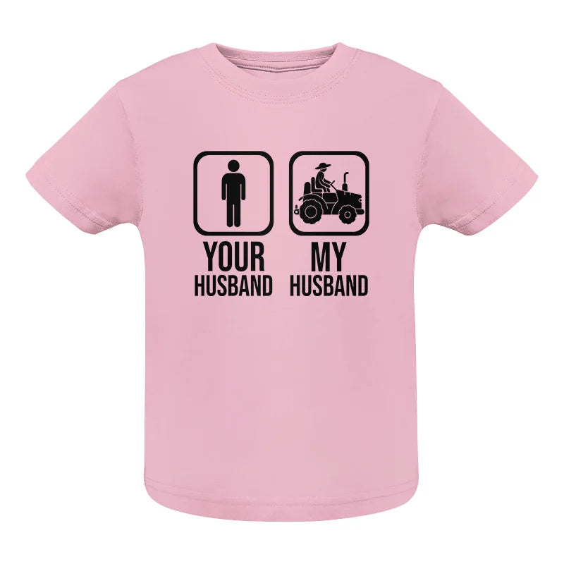 My Husband Is Cooler Than Yours Funny Farm Tractor 2 - Infant Fine Jersey Tee