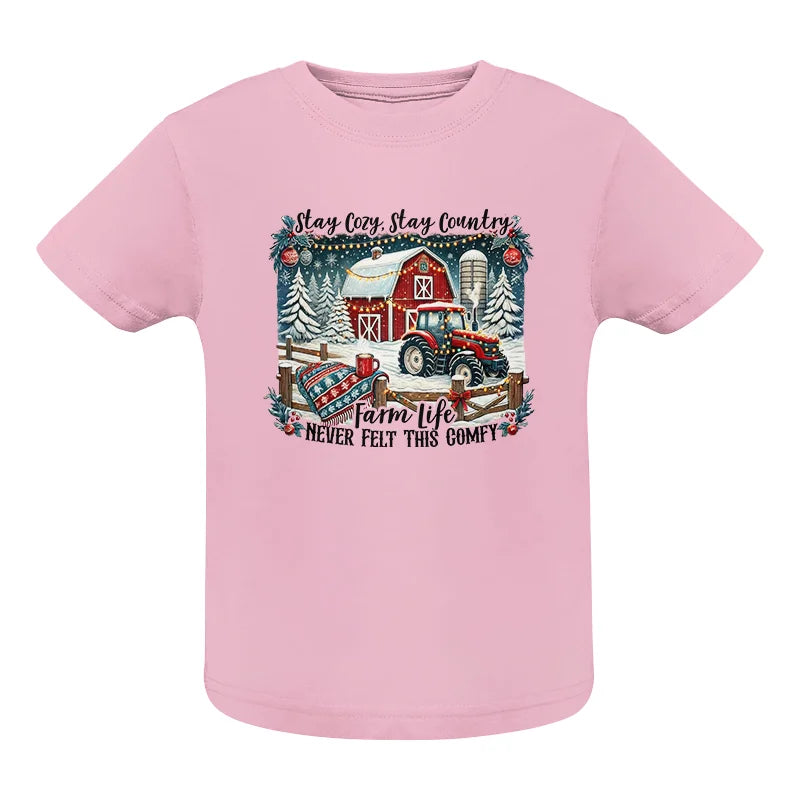 Image of Stay Cozy_Stay Country_Farm Life Never Felt This Comfy 3 - Infant Fine Jersey Tee