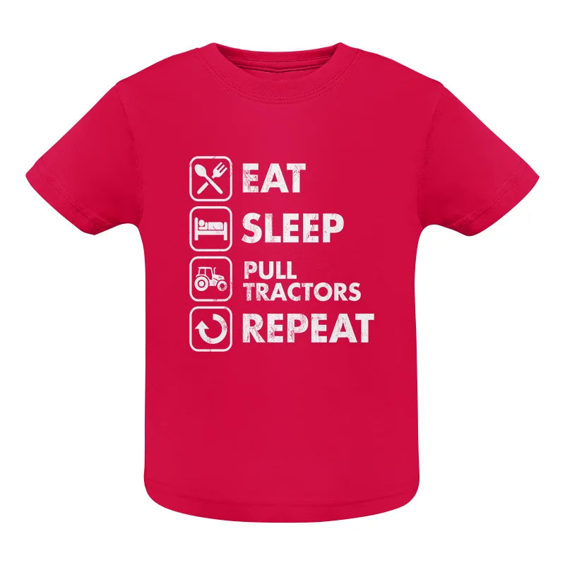 Image of Eat Sleep Pull Tractors Repeat - Infant Fine Jersey Tee