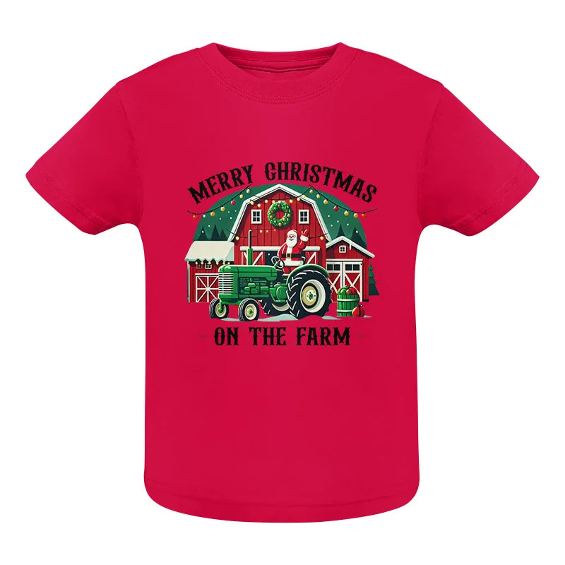 Merry Christmas On The Farm 1 - Infant Fine Jersey Tee