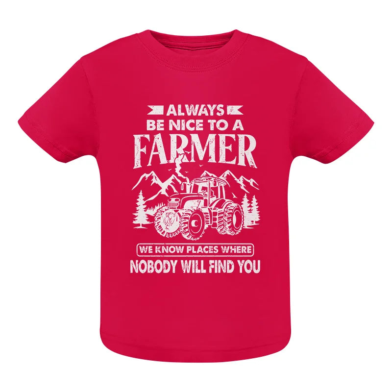 Nice Farmer Funny Tractor Rancher Farming - Infant Fine Jersey Tee