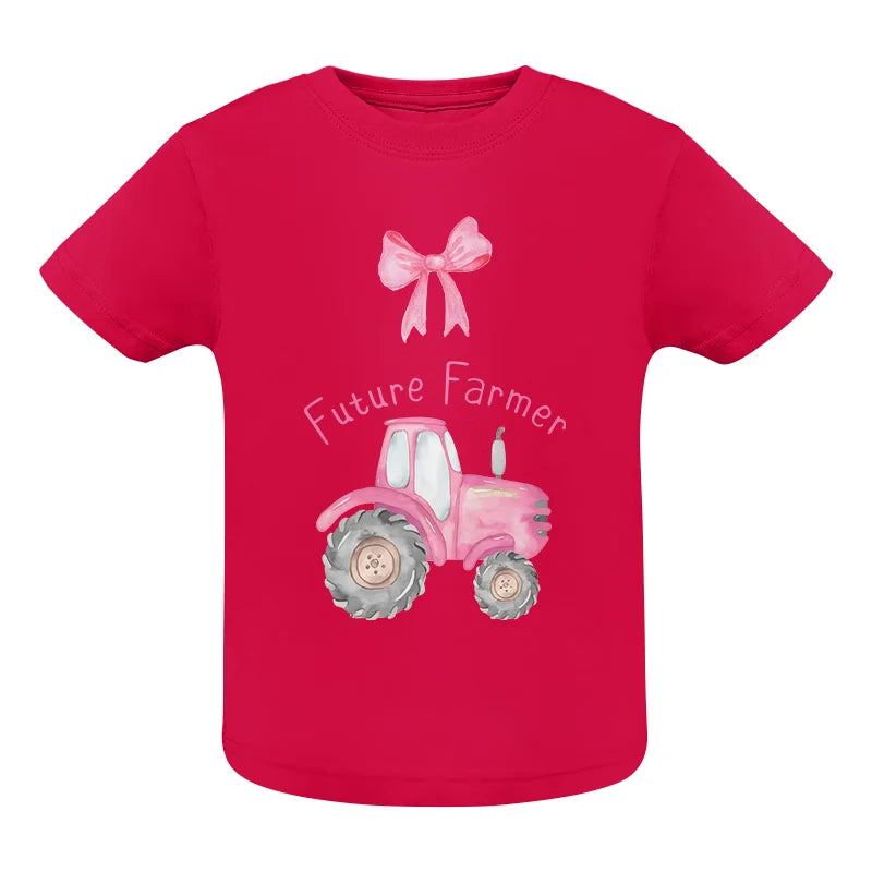 Pink Tractor For Future Farmer - Infant Fine Jersey Tee