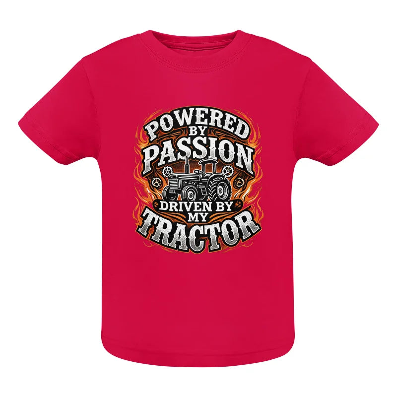 Image of Powered By Passion Driven By My Tractor 5 - Infant Fine Jersey Tee