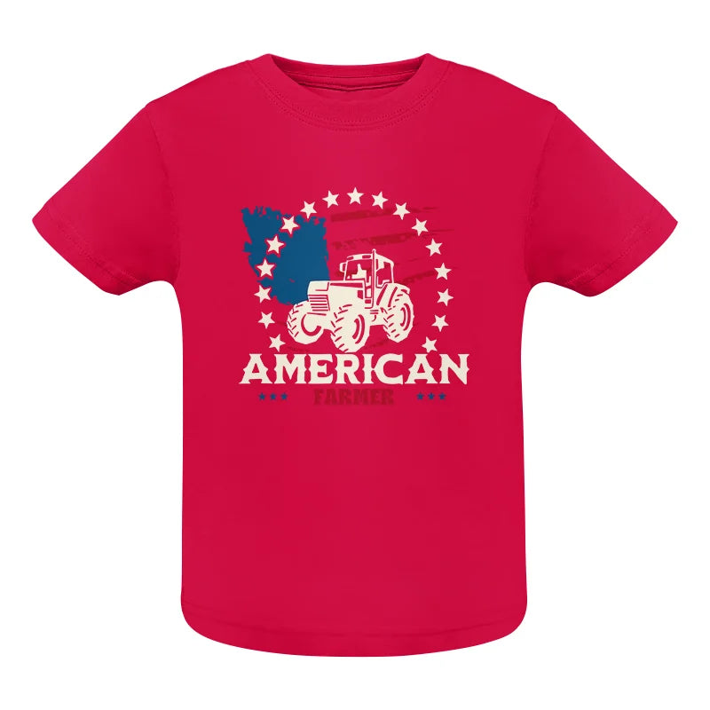 Proud To Be An American Farmer Citizen Veteran - Infant Fine Jersey Tee